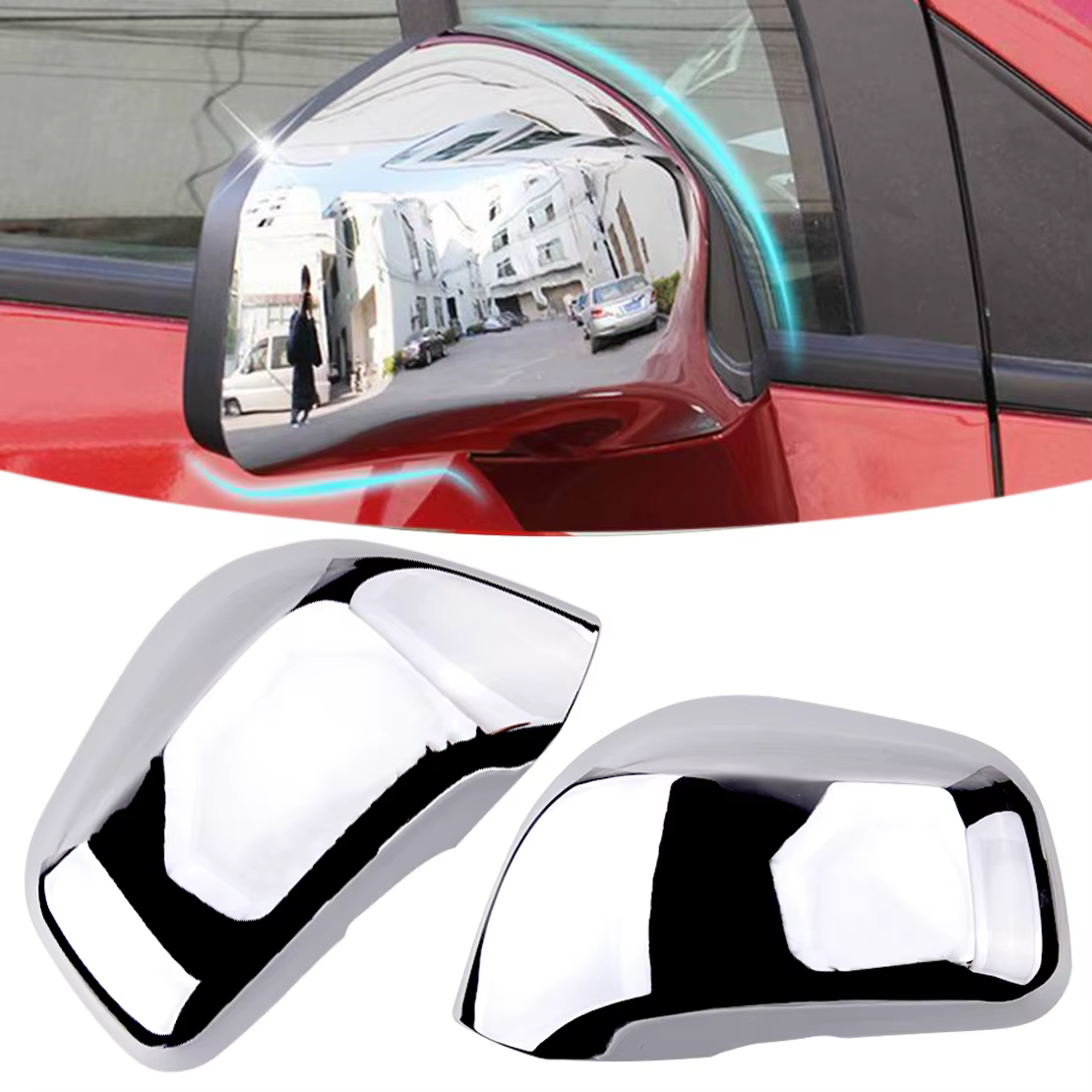 Garniture de couvercle de rétroviseur latéral chromé, 2 pièces, pour Buick Encore Opel Vauxhall Mokk