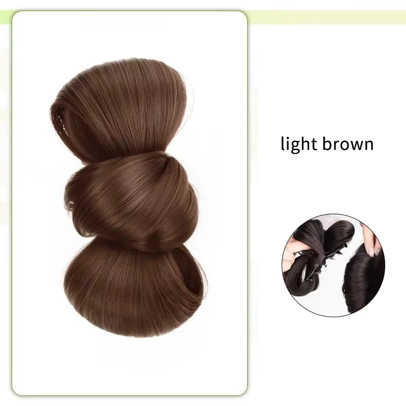 Chignon synthétique queue de cheval perruque moelleuse pince fête habiller accessoires de cheveux fa