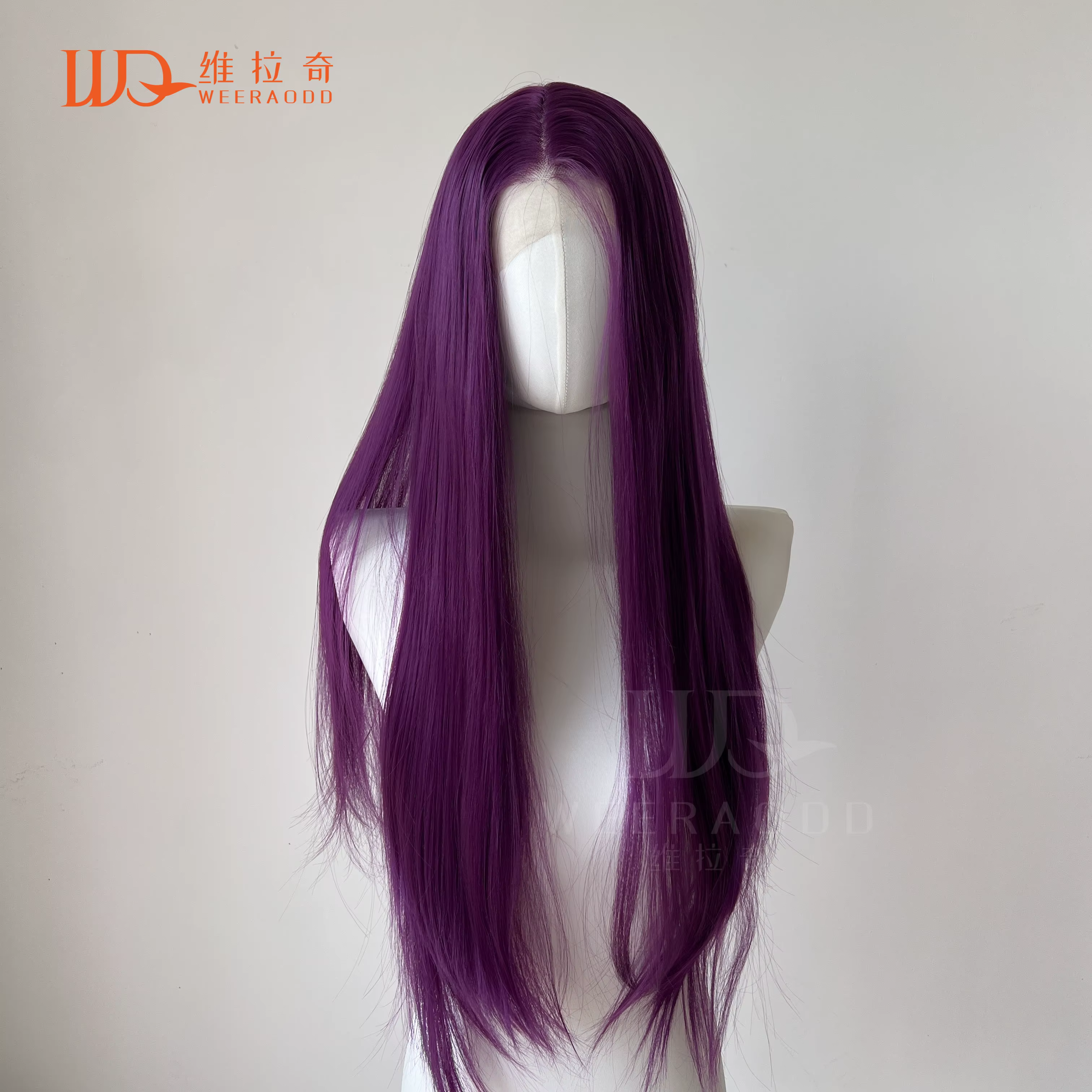 Perruque violette framboise violet foncé crochet à main perruques 26 pouces 13*4 grande dentelle sur