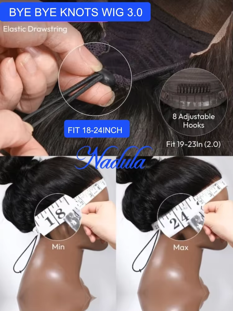 Nadula 13x4 Pré-Assemblé ™ Perruque Lace Frontale Cheveux Humains Blondes avec Mèches Ondulées Eff