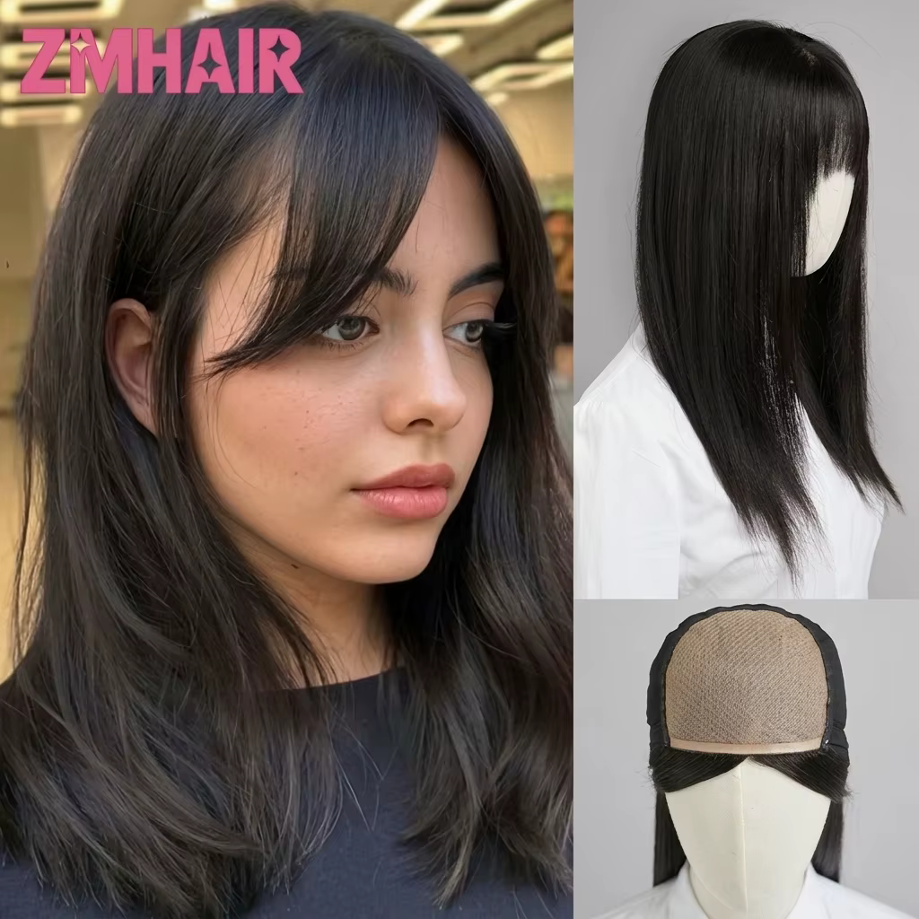 Topper pour femme en cheveux humains vierges européens, base en soie 6x6 pouces, toupet prêt-à-porte