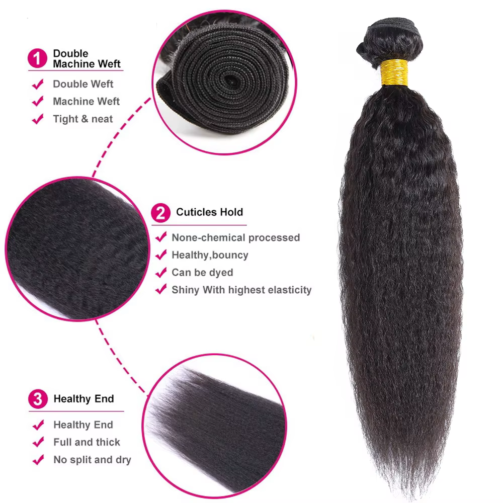 Bundles de cheveux brésiliens crépus pour femmes noires, extensions de cheveux humains Remy, vague d
