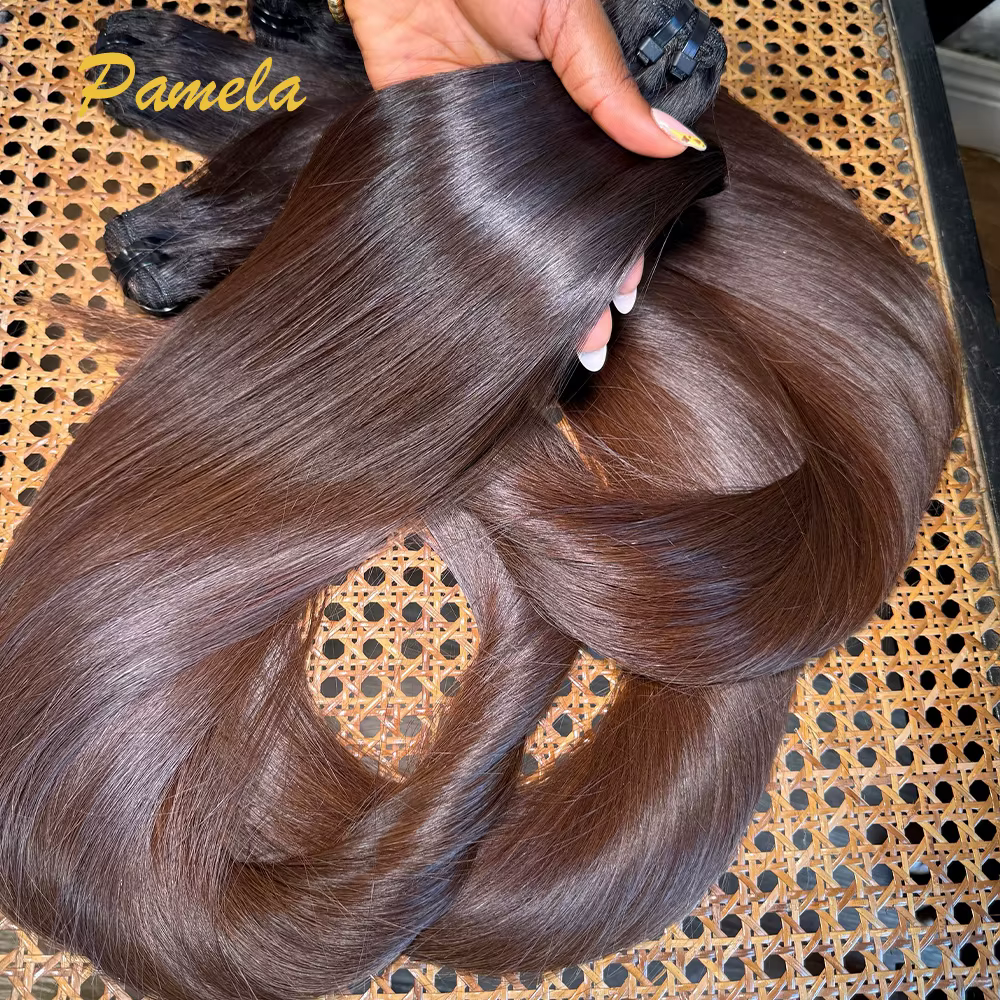 Os droit Ombre1b 4 cheveux humains colorés 100% tissage vierge non transformé 3 paquets Extensions d