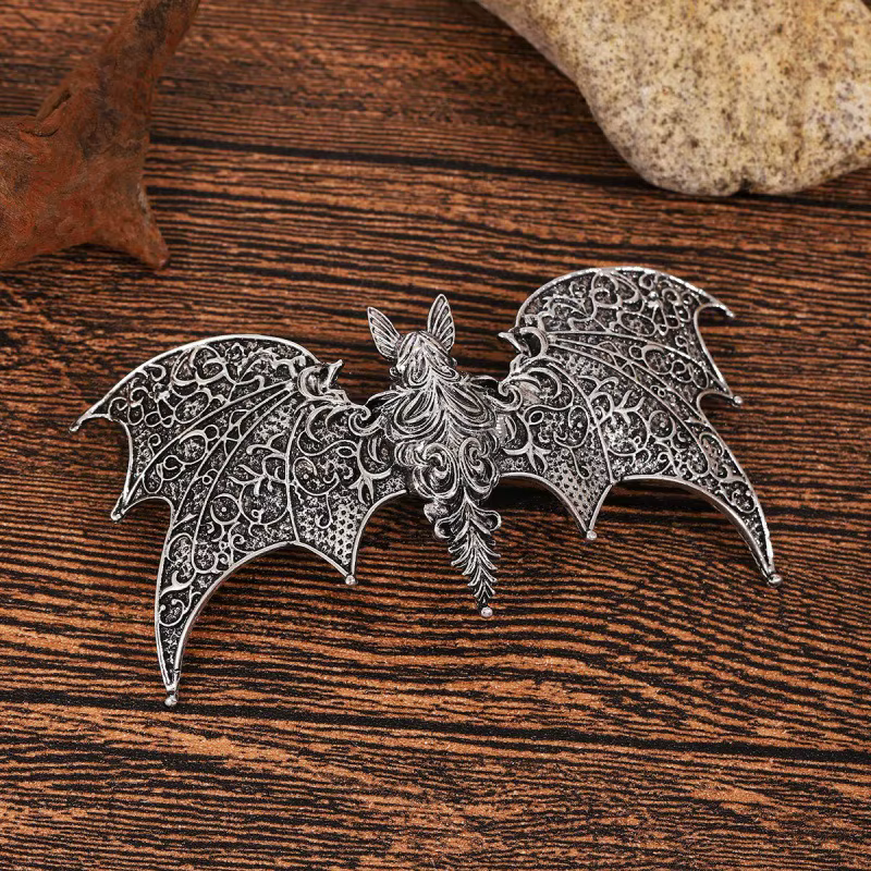 Pince à cheveux chauve-souris gothique rétro Viking pour femmes, accessoires de cheveux de fête mult