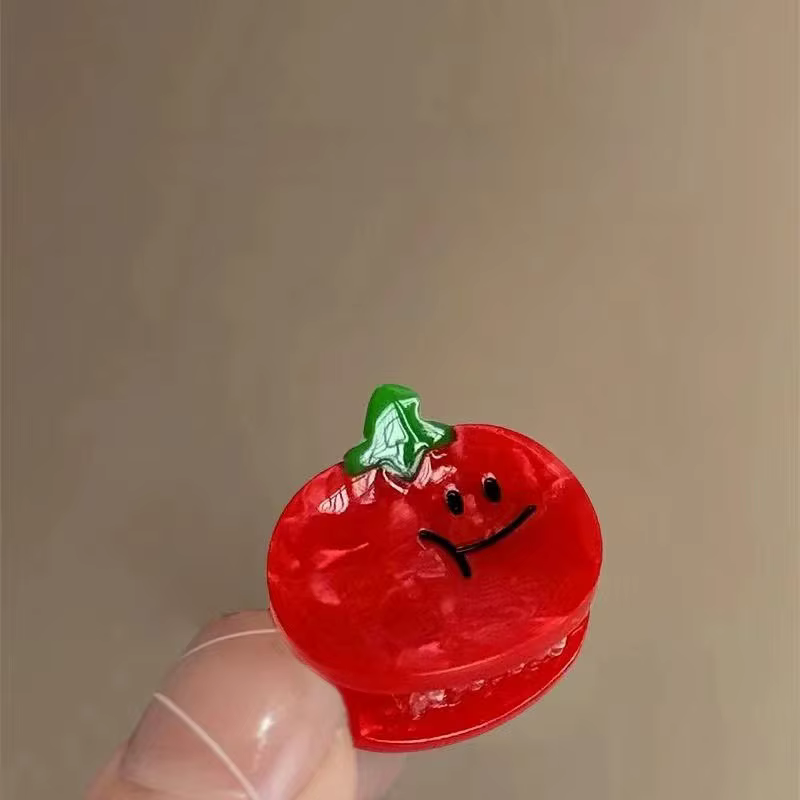 Pinces à cheveux tomate drôles, petites pinces à cheveux de dessin animé rouge, accessoires pour che