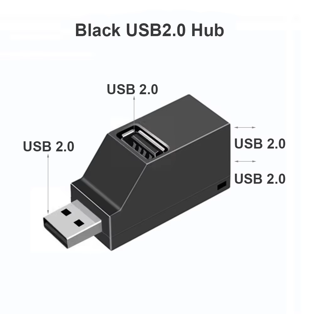 Adaptateur HUB USB 3.0, Mini boîtier séparateur 1 à 3 Ports USB 2.0 haute vitesse pour PC portable, 