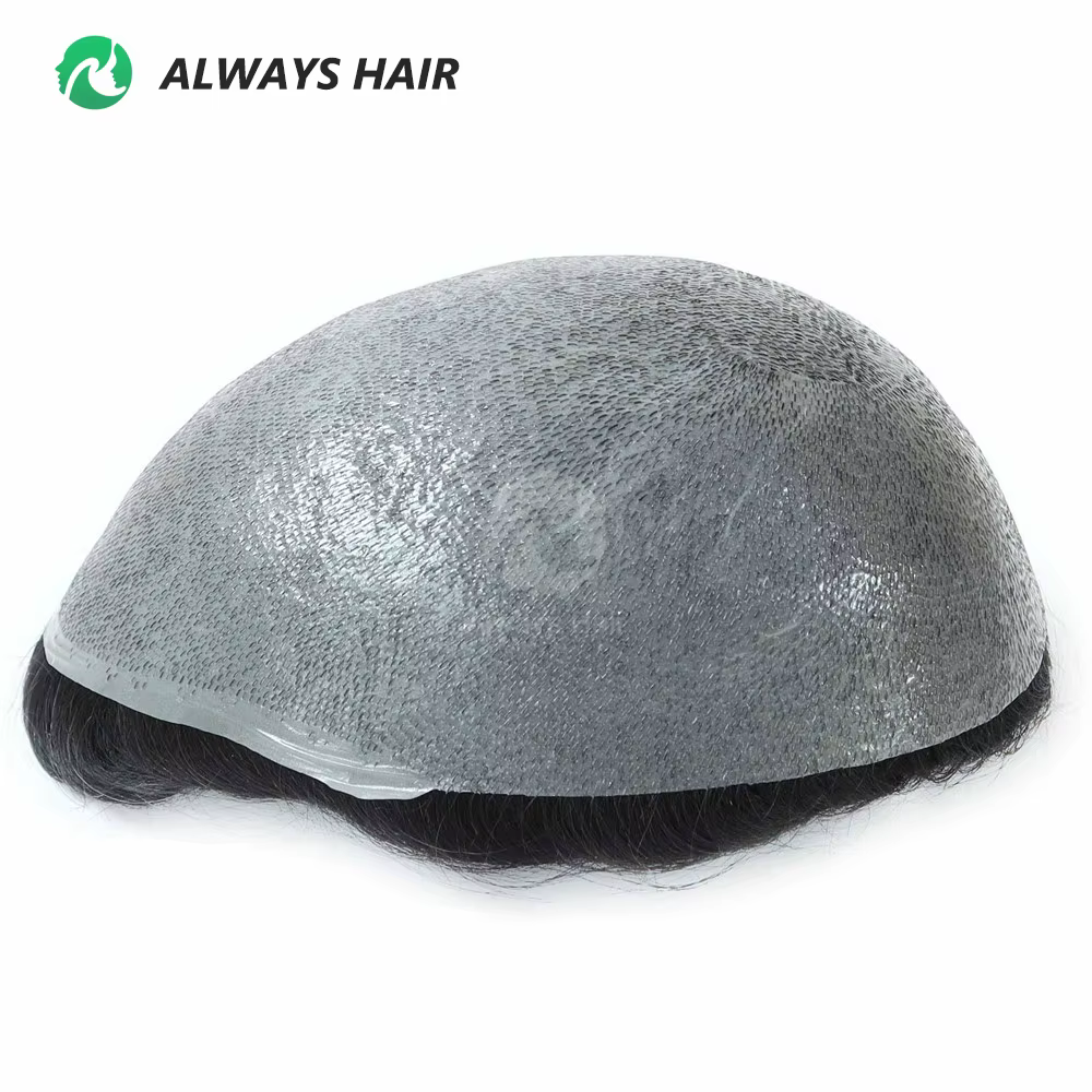 OS21-perruque pour homme, postiche en boucle en V, système de remplacement de cheveux, peau Super fi