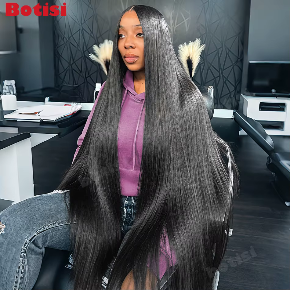 Perruques Lace Front Lisses en Cheveux Humains 13X6, Perruque Frontale HD 13X4, Perruques en Cheveux
