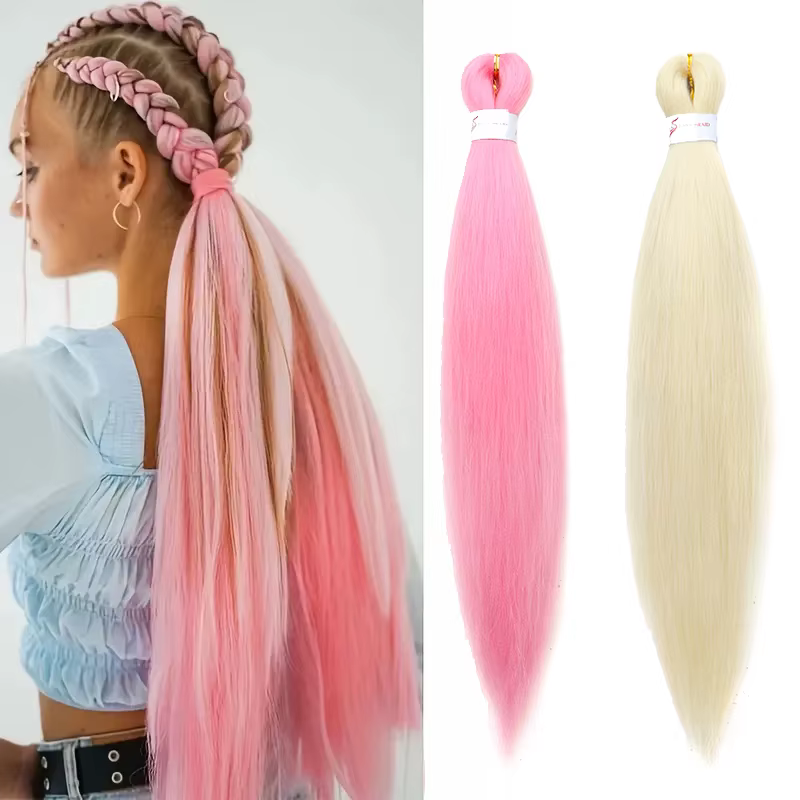 WIGSIN 20 pouces synthétique pré étiré Yaki Ez boîte tressage cheveux pour femmes Extension de cheve