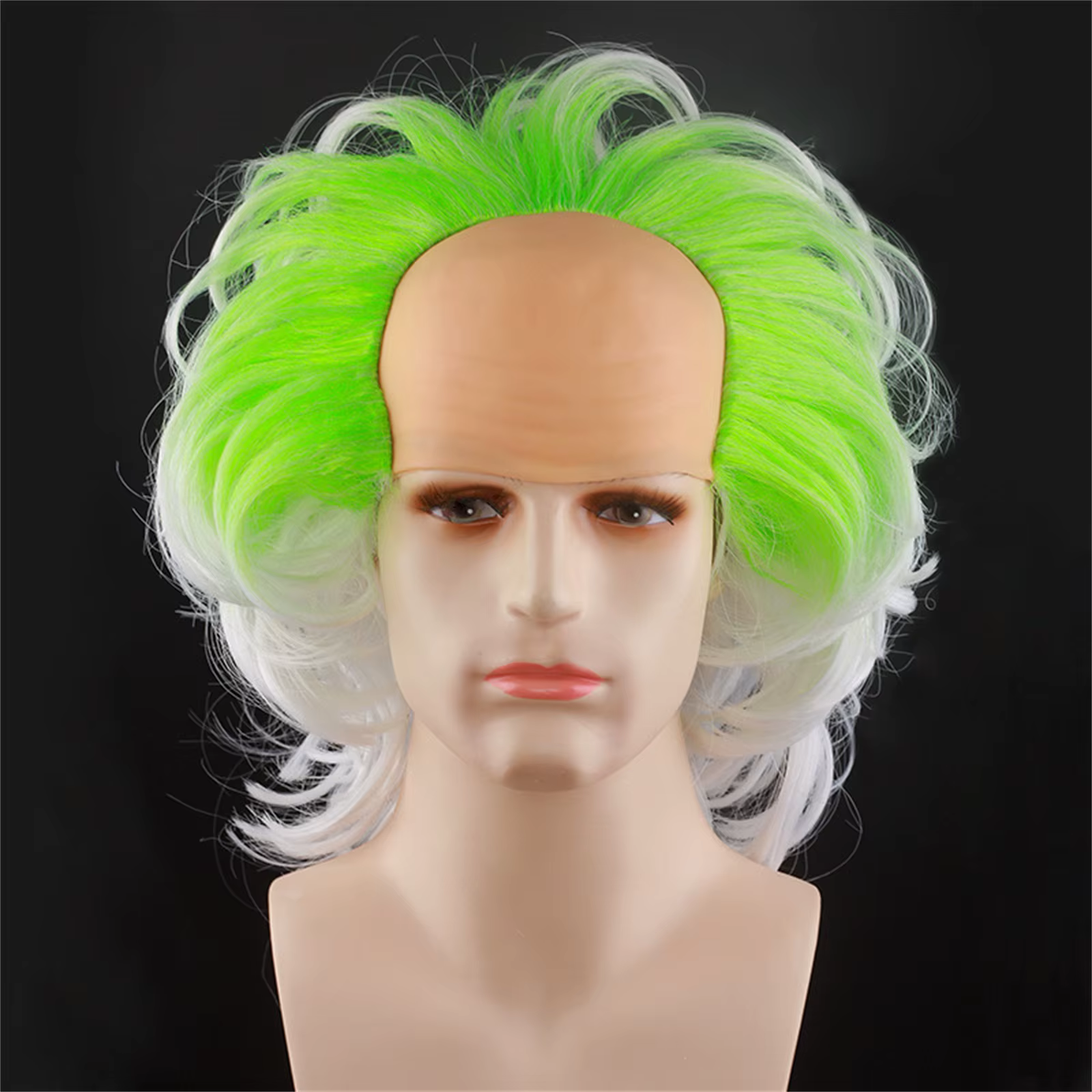 Perruque de chauve pour homme, perruque de cosplay de film, cheveux synthétiques courts blancs, coif