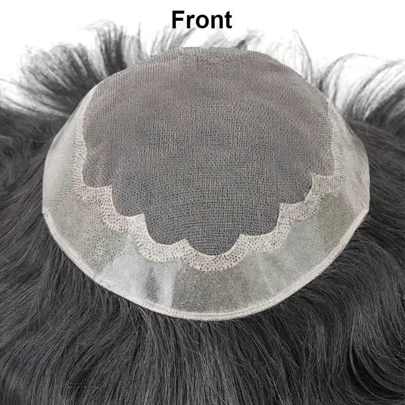 Perruques de prothèse capillaire pour hommes, Toupet masculin en PU fin mono et doux, Système de che