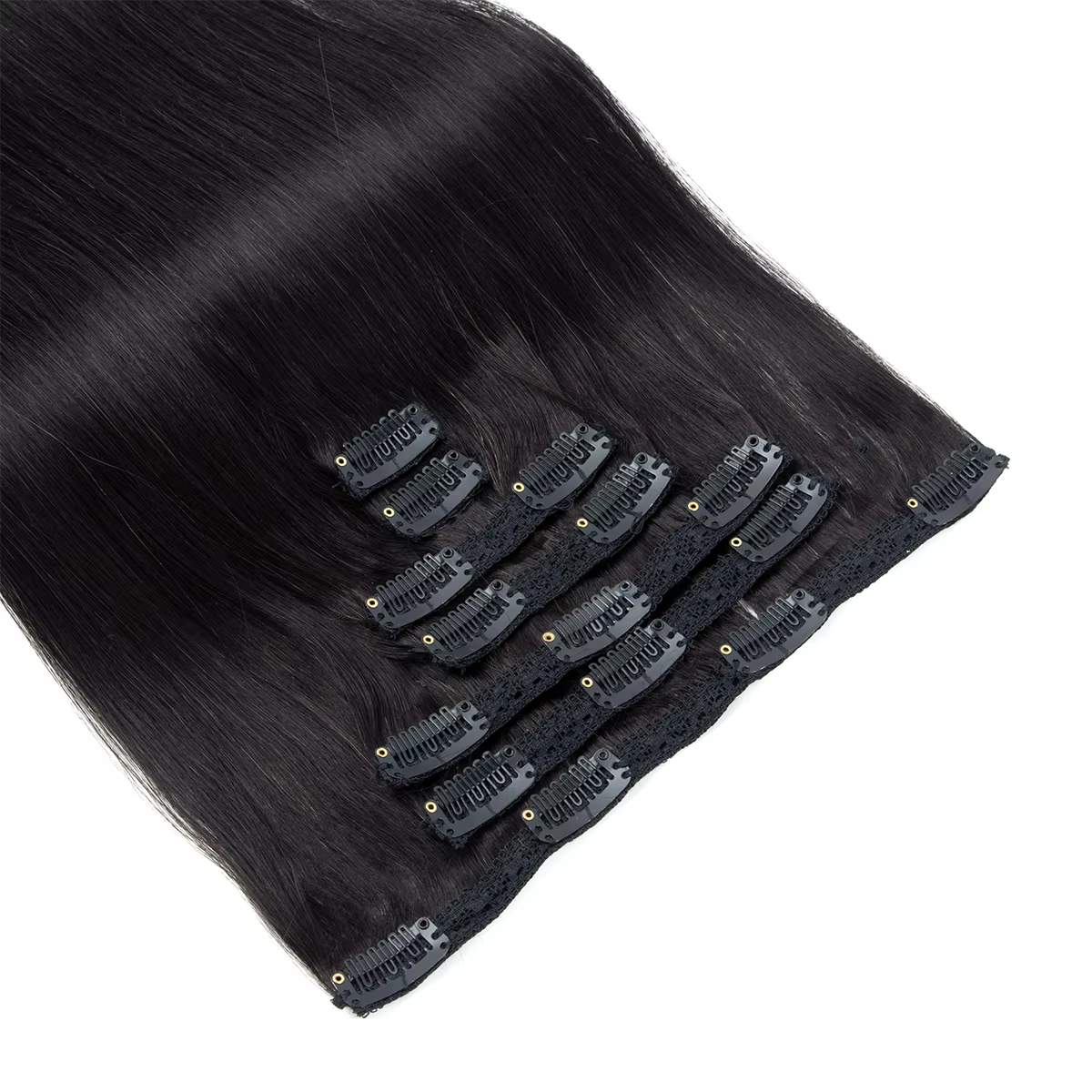 Clip court dans l'extension de cheveux cheveux humains vraie Machine naturelle Remy pince dans l'ext