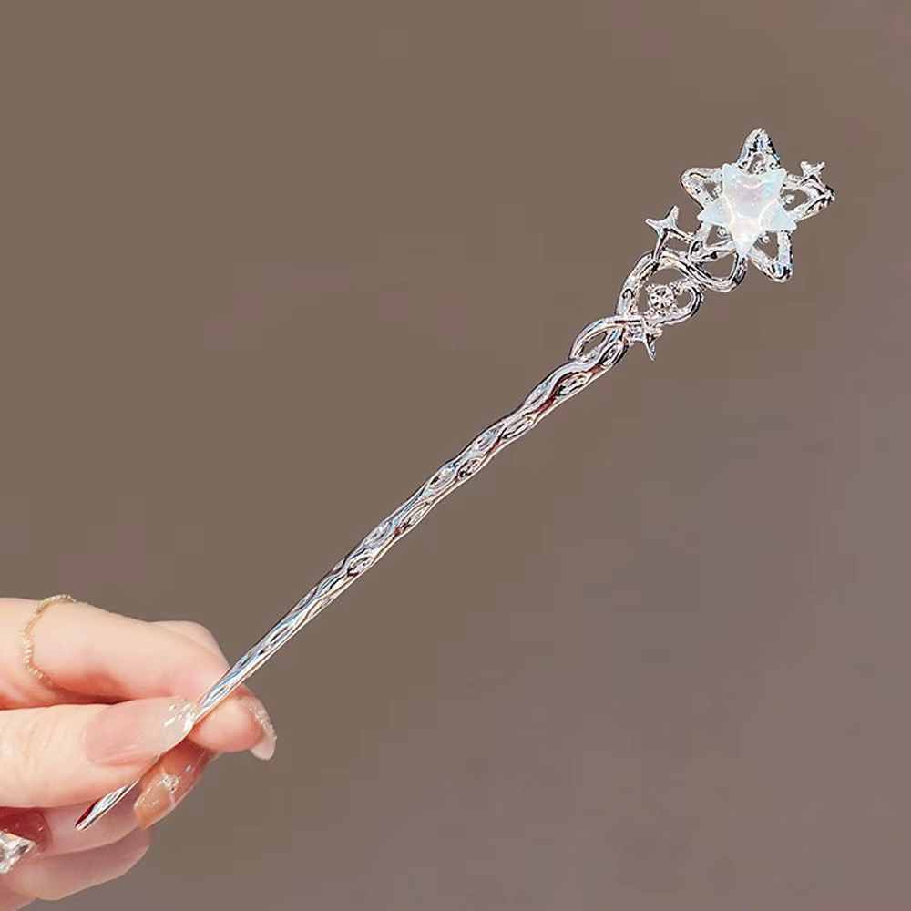 Épingle à cheveux française pour femmes, accessoires pour cheveux, étoiles douces, lune, pierres pré