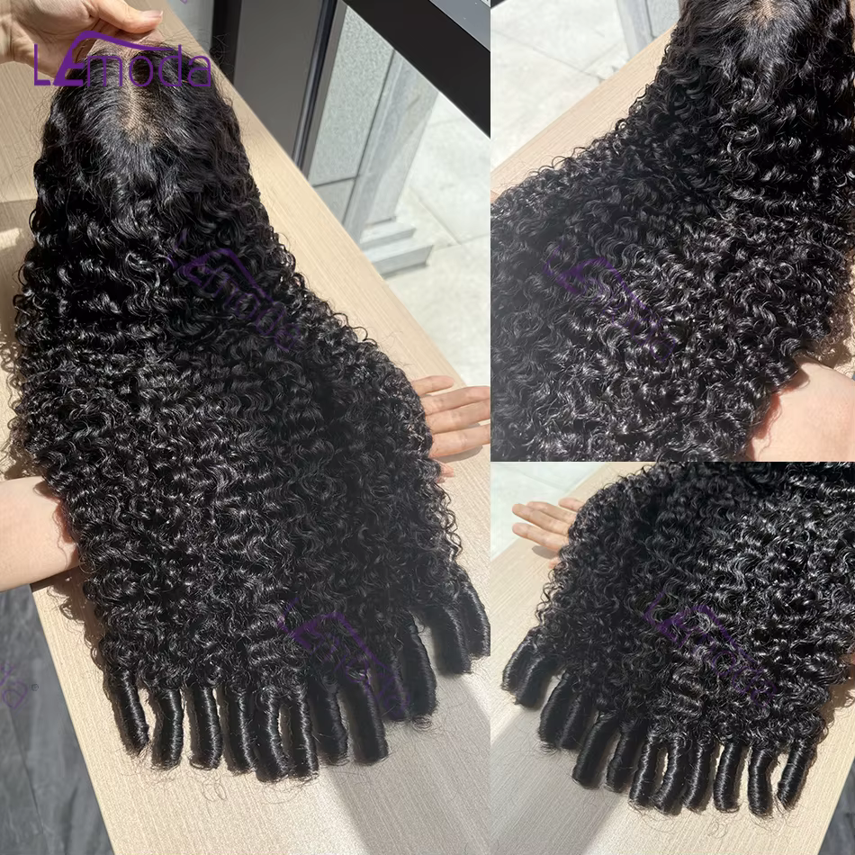 Lemoda birman perruque bouclée cheveux humains 13x6 pleine fleur HD perruque de dentelle transparent