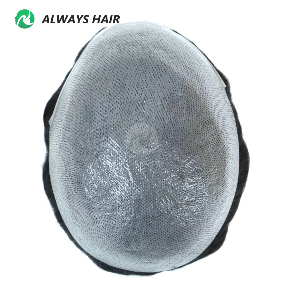 Unité de système de cheveux invisibles pour hommes, toupet à Base Super fine de 0.03 à.04mm, cheveux