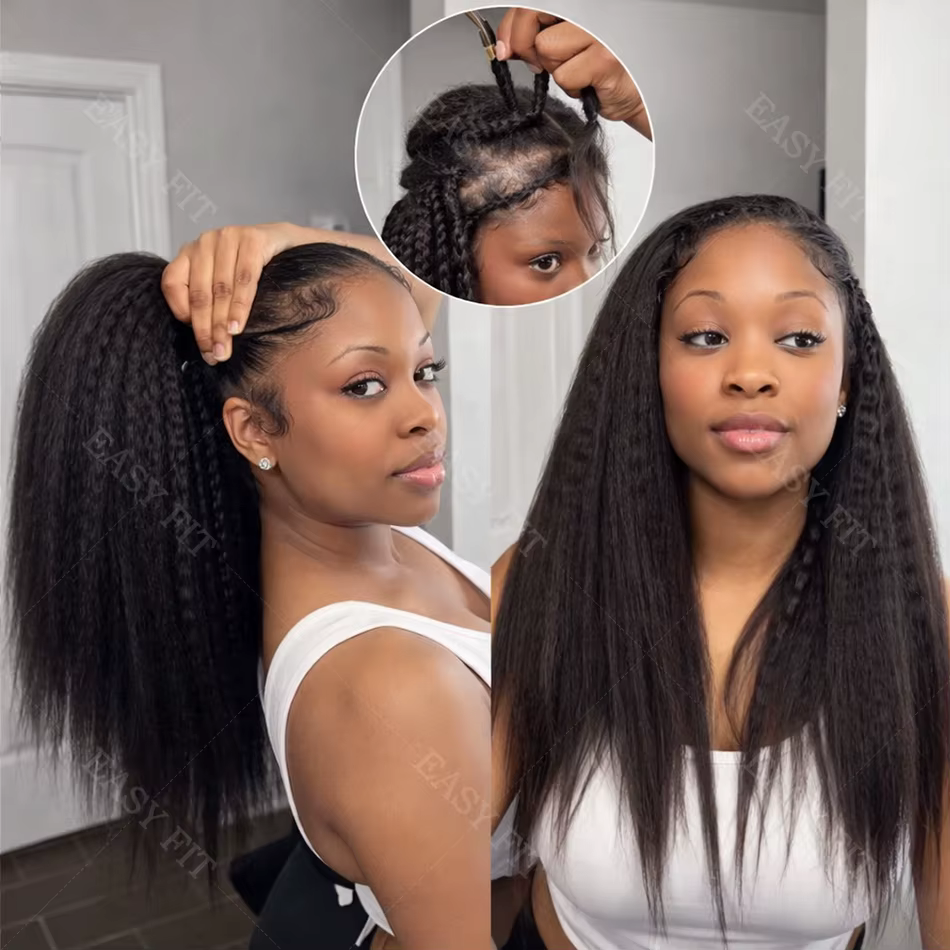 Cheveux humains Remy pré-séparés sans nœuds, style Kinky Straight, pour crochet, légers et réutilisa