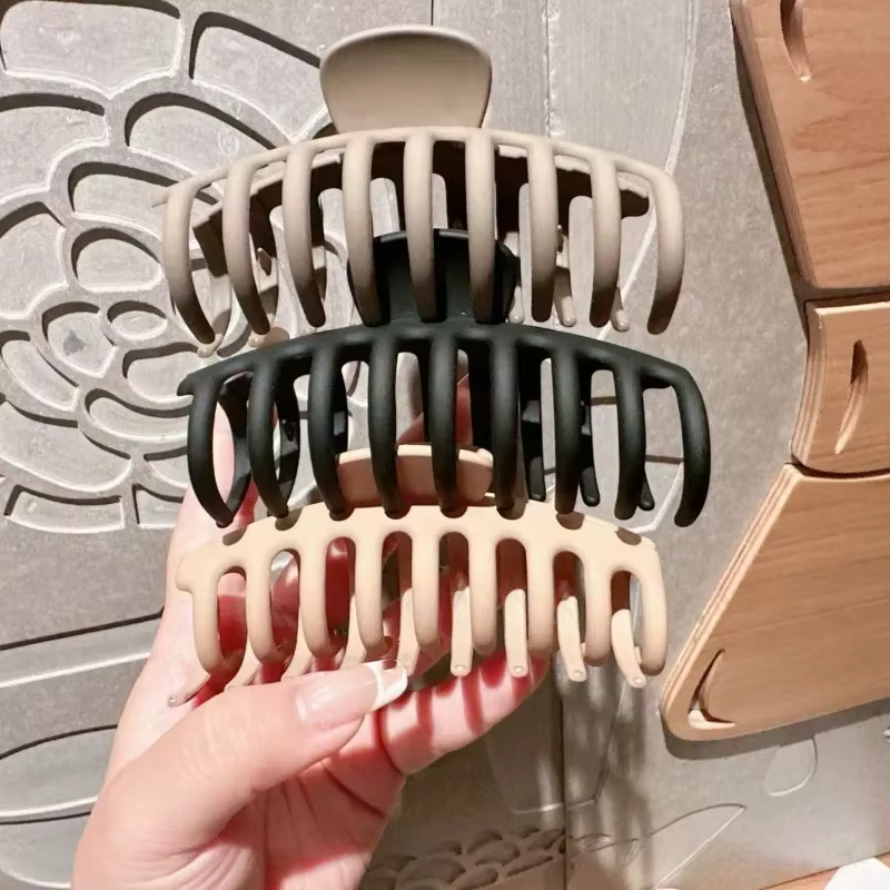 Lot de 1/2/3/4/6 grandes pinces à cheveux géométriques pour femmes, épingles à cheveux croisées mate