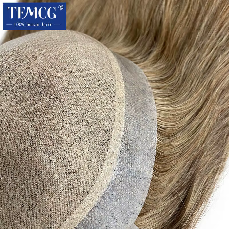 Perruque de Cheveux Humains Longs et Lisses en PU pour Femme, 100% Naturels, Remy