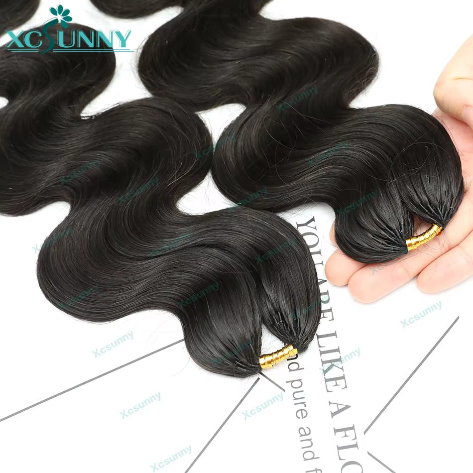 Extensions de cheveux humains au crochet effet plumes, ondulées, sans nœuds, pré-séparées, miracle n
