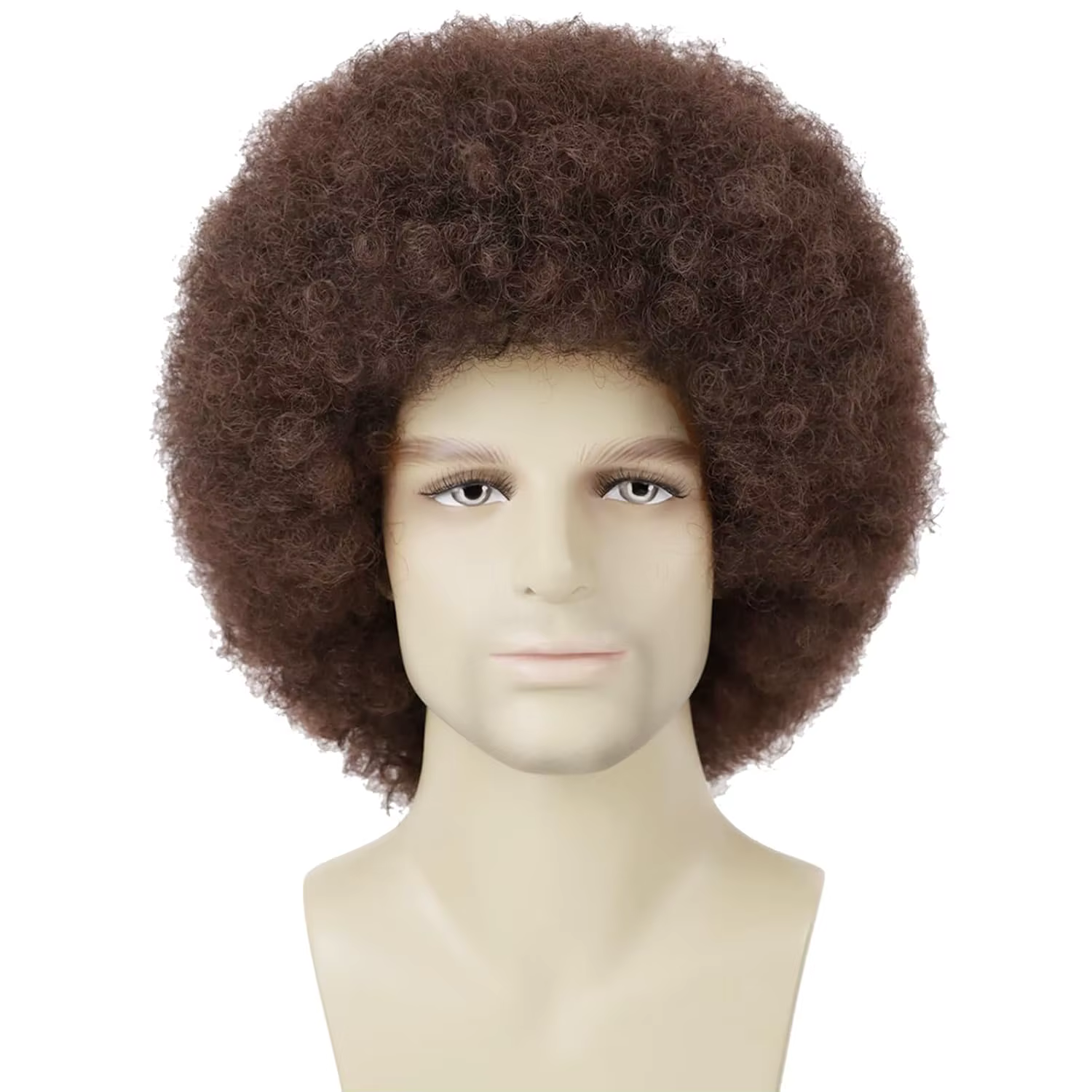Perruque Afro synthétique pour hommes pour costumes des années 70 et 80, perruque Afro unisexe pour 