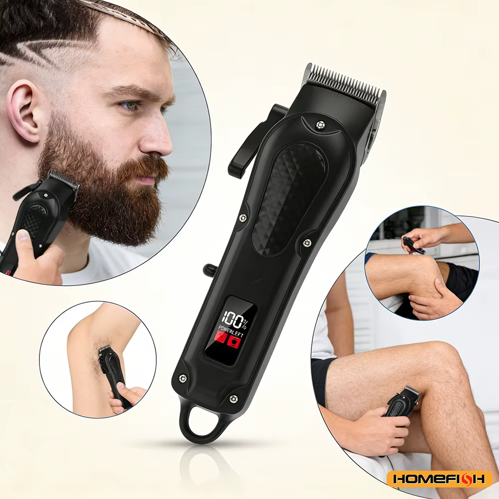 Tondeuse à cheveux et à barbe professionnelle rechargeable par USB, sans fil, cadeau idéal pour les