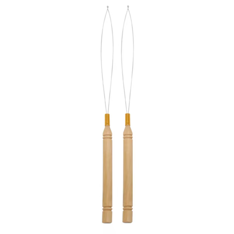 2/6/12 pièces Outils pour extensions de cheveux à micro-anneaux : Aiguille à boucler, Aiguille à tir