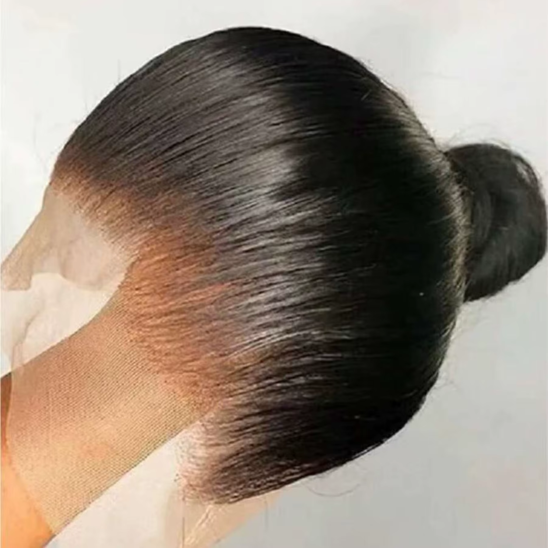 Perruque Lace Front Wig synthétique 13x4x1, queue de cheval lisse et soyeuse, nœuds décolorés, Fiber