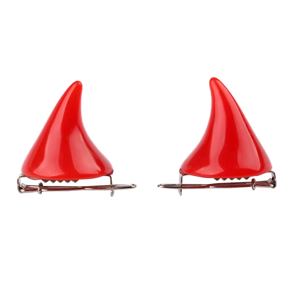Pinces à cheveux Halloween 1 paire, petites pinces à cheveux en forme de cornes de démon, accessoire