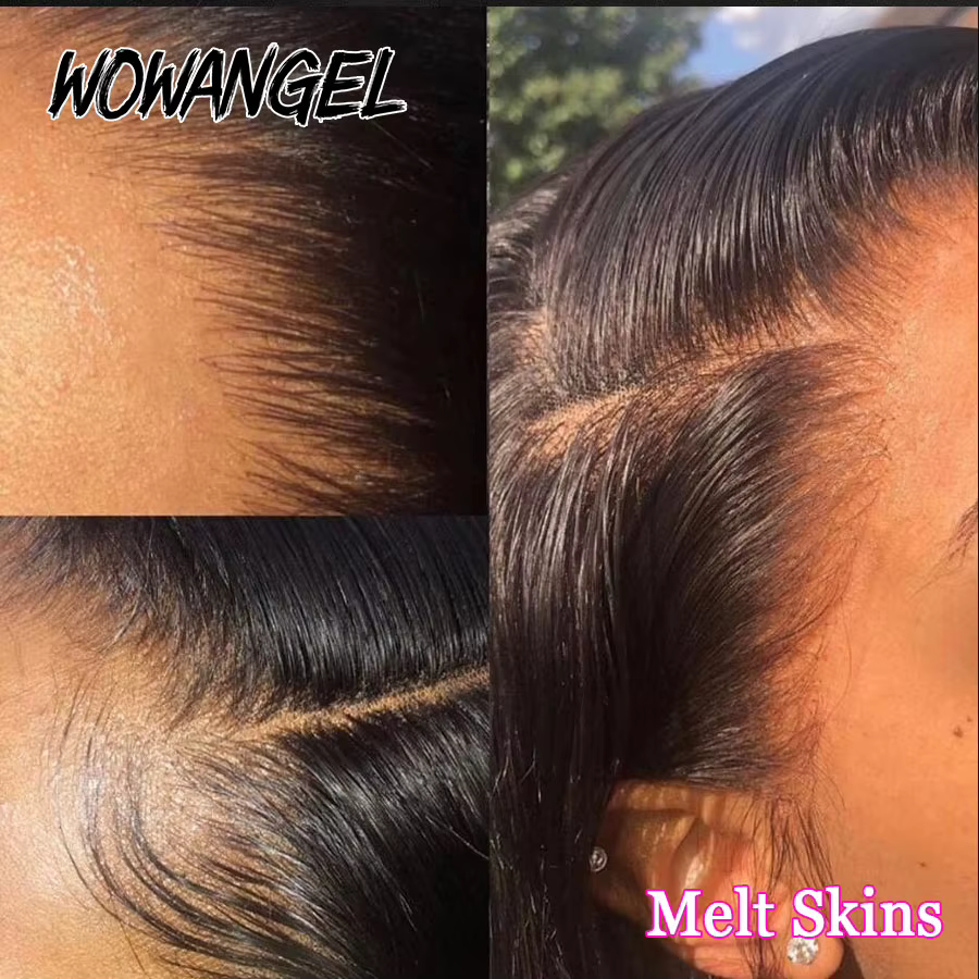 Wow Angel-Full Frmetals Only Body Wave pour femme, cheveux humains en dentelle HD invisible, partie