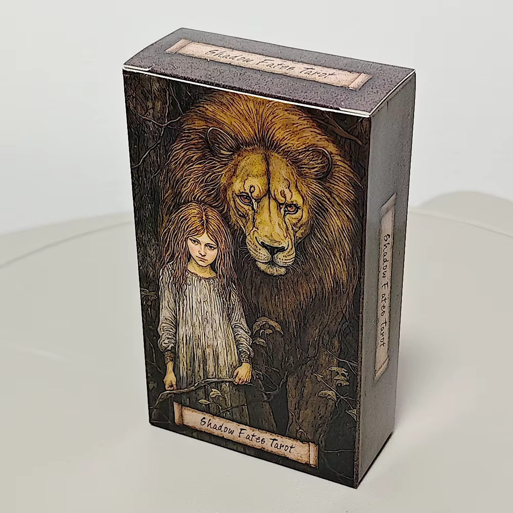 Jeu de Tarot Shadow Fates 10.3x6cm, 78 cartes sombres rentrées dans le folklore, le mythe et la sage