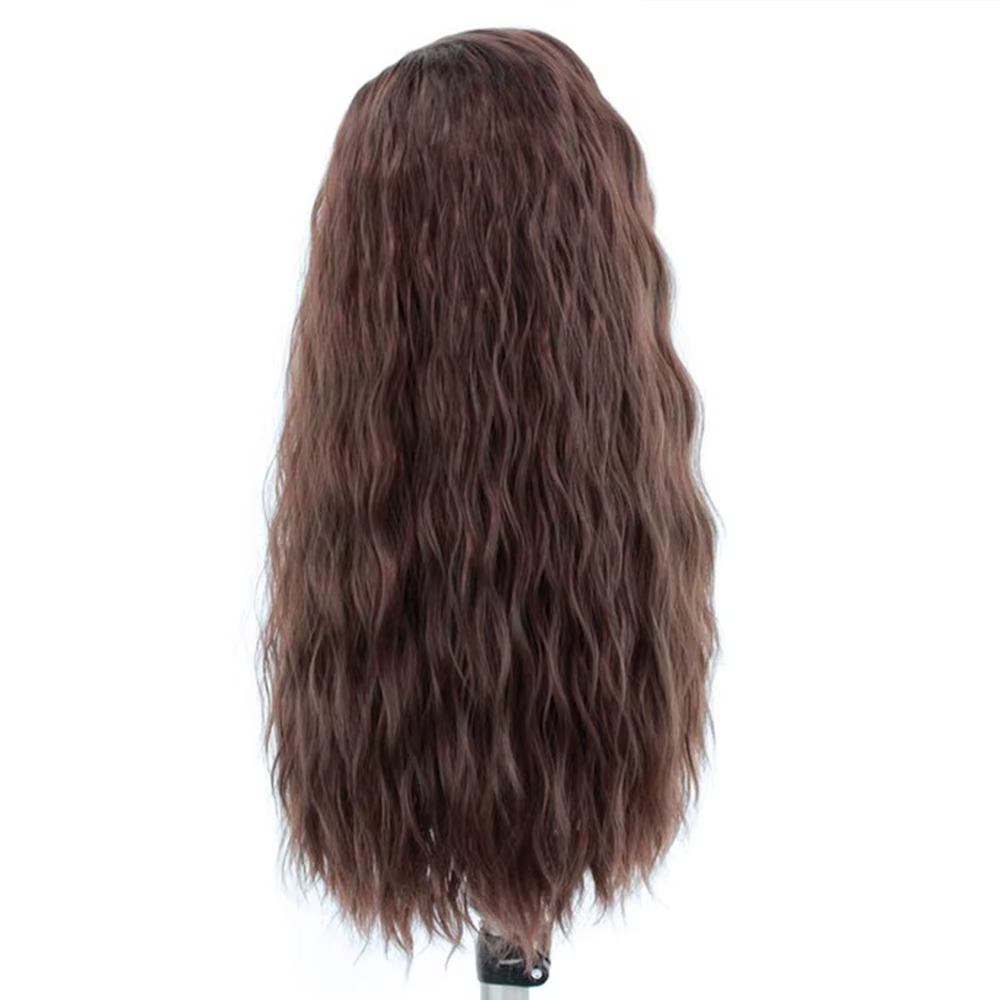 AIMEYA perruque Lace Front Wig synthétique longue ondulée perruque de cheveux bruns synthétiques per