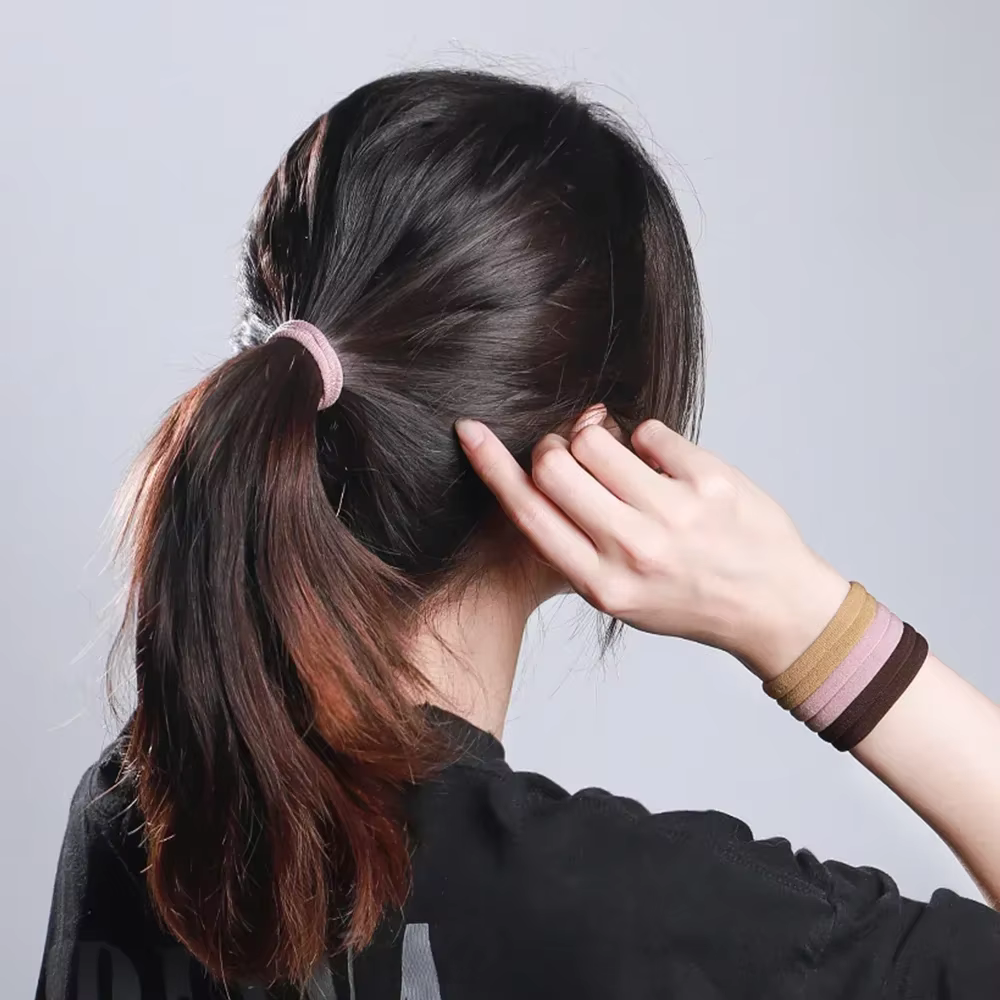 Artificiel astiques à cheveux de couleurs mélangées pour femmes et filles, attaches basiques, bande