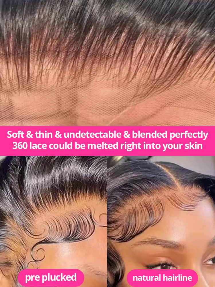 250% Perruque Raw Hair Sans Colle Perruque 13x6 Transparent Lace Cheveux Humain Naturel 100% 13x4 13