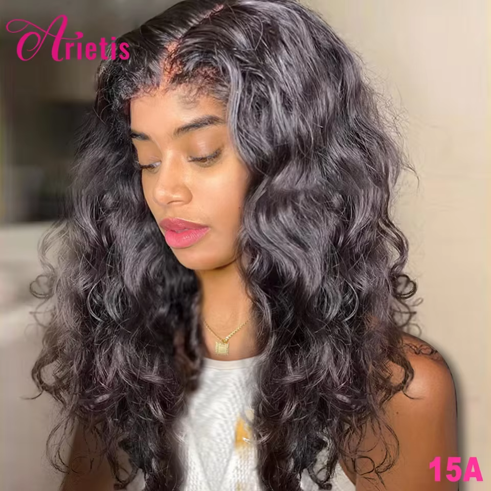 Vente en gros 13x6 13x4 vague naturelle avant de lacet perruques de cheveux humains pour les femmes 
