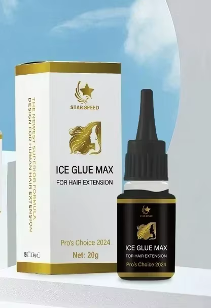 Nouvelle colle à extensions capillaires Ice Extension Glue MAX, sans activateur ni lumière UV, sécha