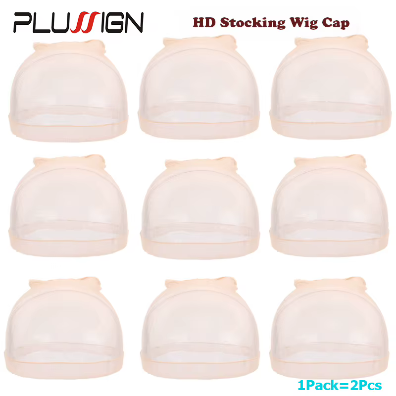 Plussign 12 pièces Hd bonnet de perruque pour faire du Style de cheveux naturels bonnets de perruque