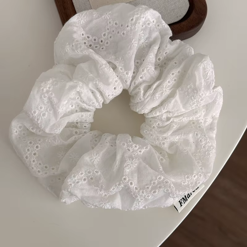 Chouchous en dentelle surdimensionnés pour femmes, bandes élastiques pour cheveux, porte-queue de ch