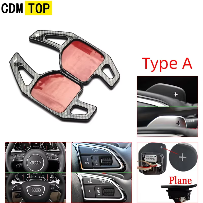 Extension de changement de vitesse pour volant Audi, accessoires Audi A3 S3 RS3 S4 A4 A5 S5 A6 S6 RS