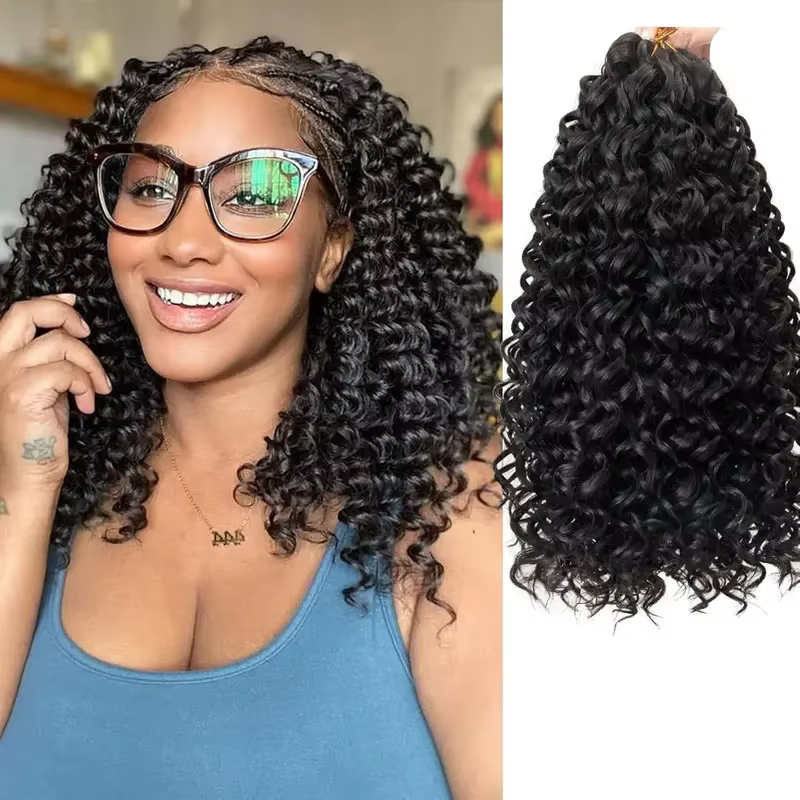 Extensions de cheveux humains brésiliens 12A, bouclés en spirales petites, bouclés crépus, pour croc