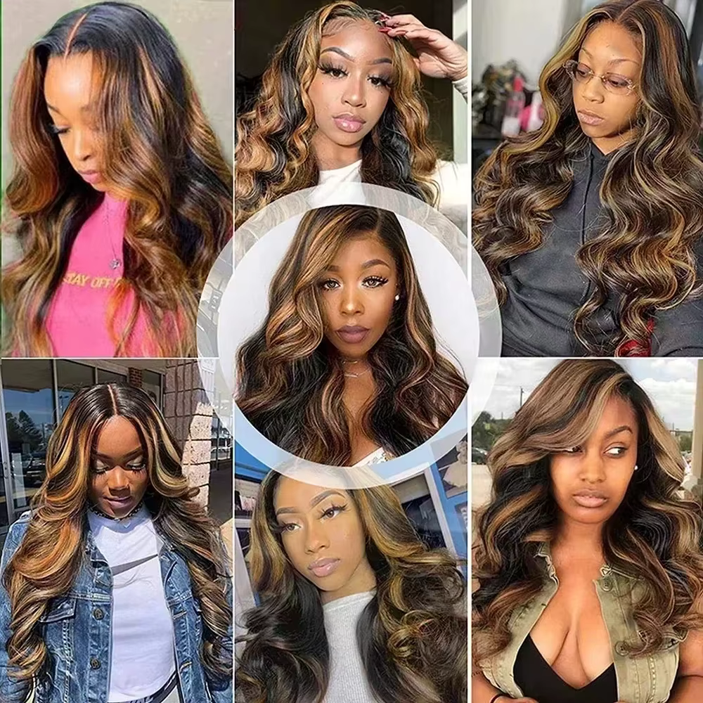 Perruques de cheveux humains sans colle prêtes à porter mettre en évidence 13x6 perruque frontale en