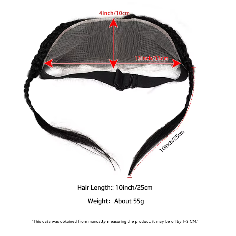 10 pouces 13x4 pouces dentelle avant tresse perruque noir Gele avant perruque 100% cheveux humains a
