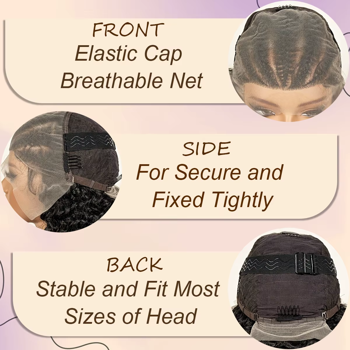 Perruque bouclée tressée style cornrow de 16 pouces avec dentelle HD 13x4, sans colle, pré-épilée, p