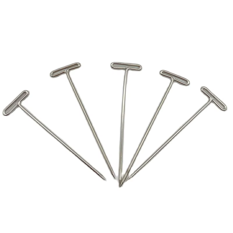 50 épingles en forme de T de 5,1 cm de longueur pour la fabrication de perruques
