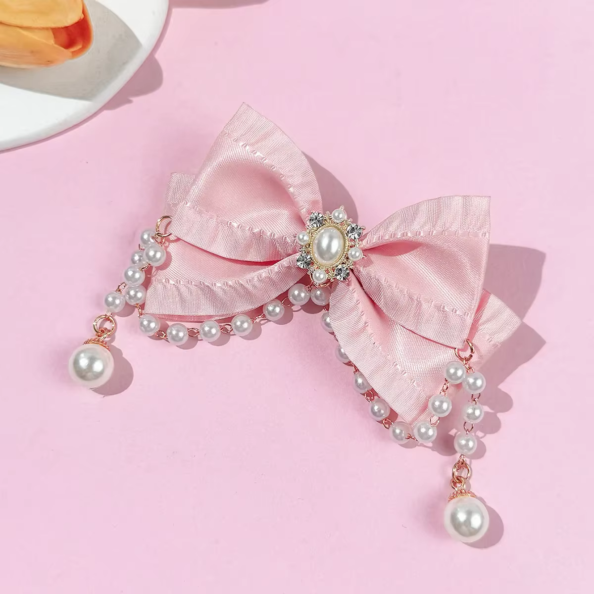 Pinces à cheveux nœud en strass pour femmes et filles, pinces latérales nœud en perles, pinces pour 
