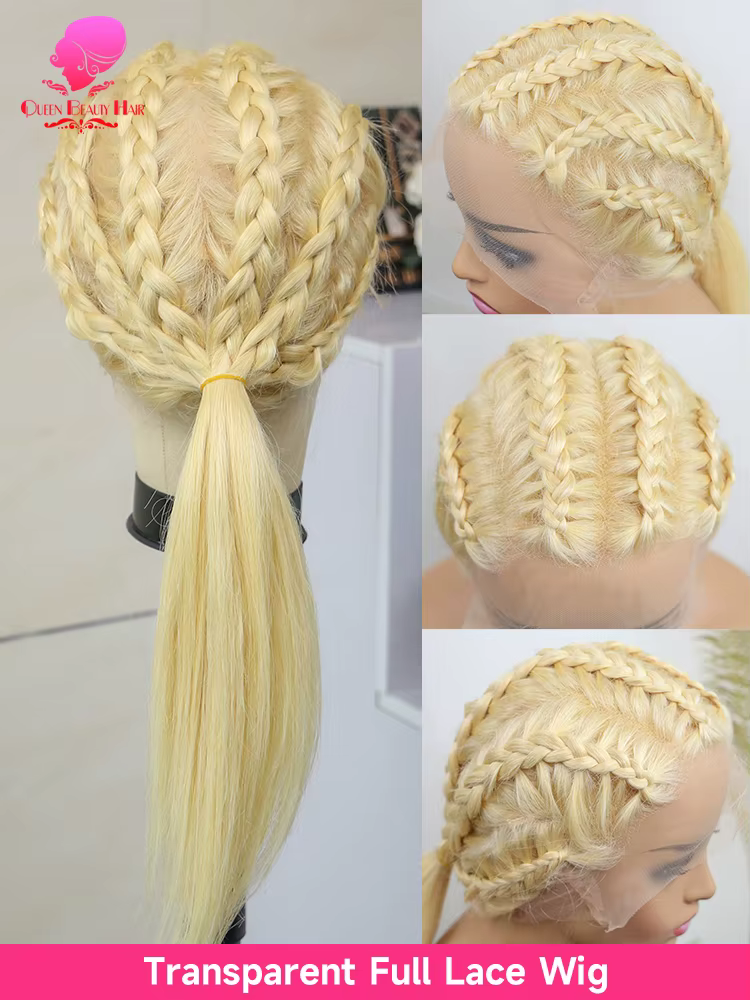 13x6 360 perruque de dentelle cheveux humains pré plumés 613 Blonde couleur dentelle avant perruques