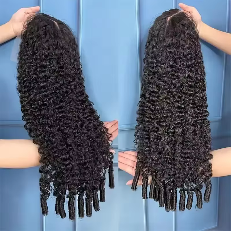 7x5 Birman Bouclés Sans Colle Perruques Cheveux Humains 250% Permium Vague D'eau Avant de Lacet Perr