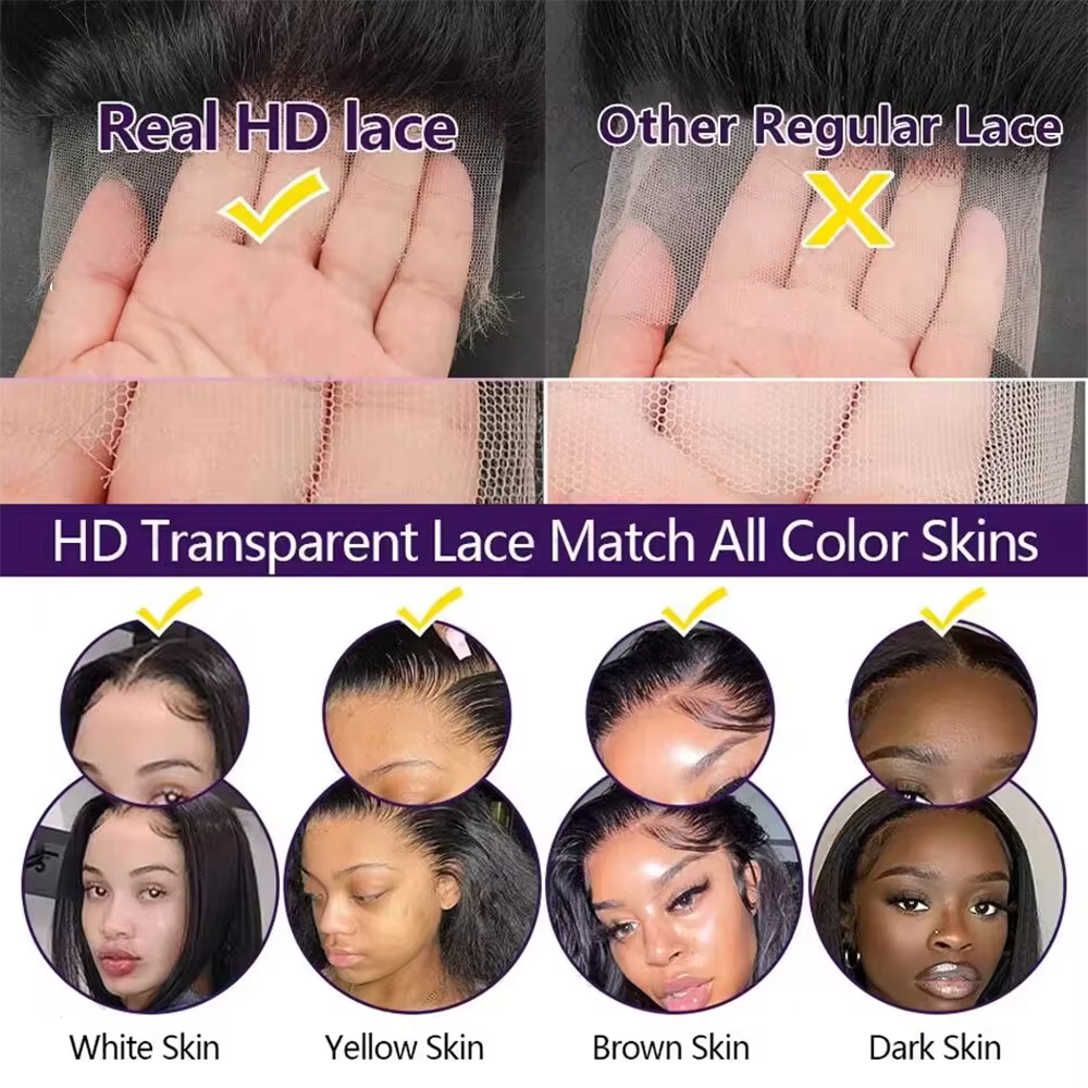 Perruques Deep Wave en cheveux humains, 46 pouces, 13x4 13x6, dentelle HD transparente, perruques fr