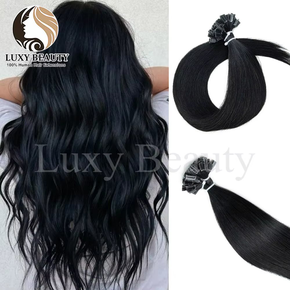 Extensions de cheveux de pointe d'ongle blonde pointe de kératine de cheveux humains Extensions de c