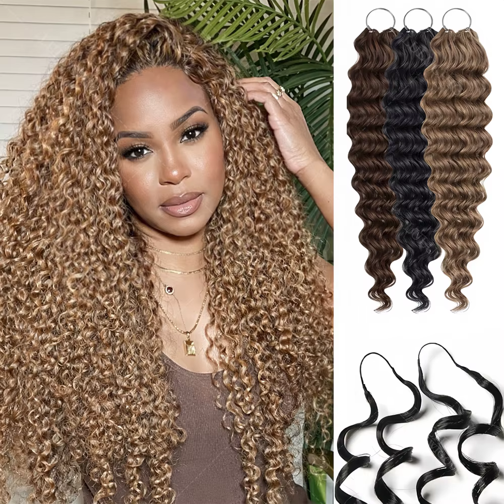 # Extensions de cheveux humains ondulés pré-séparés sans nœuds 27 blondes 12A, extensions de cheveux