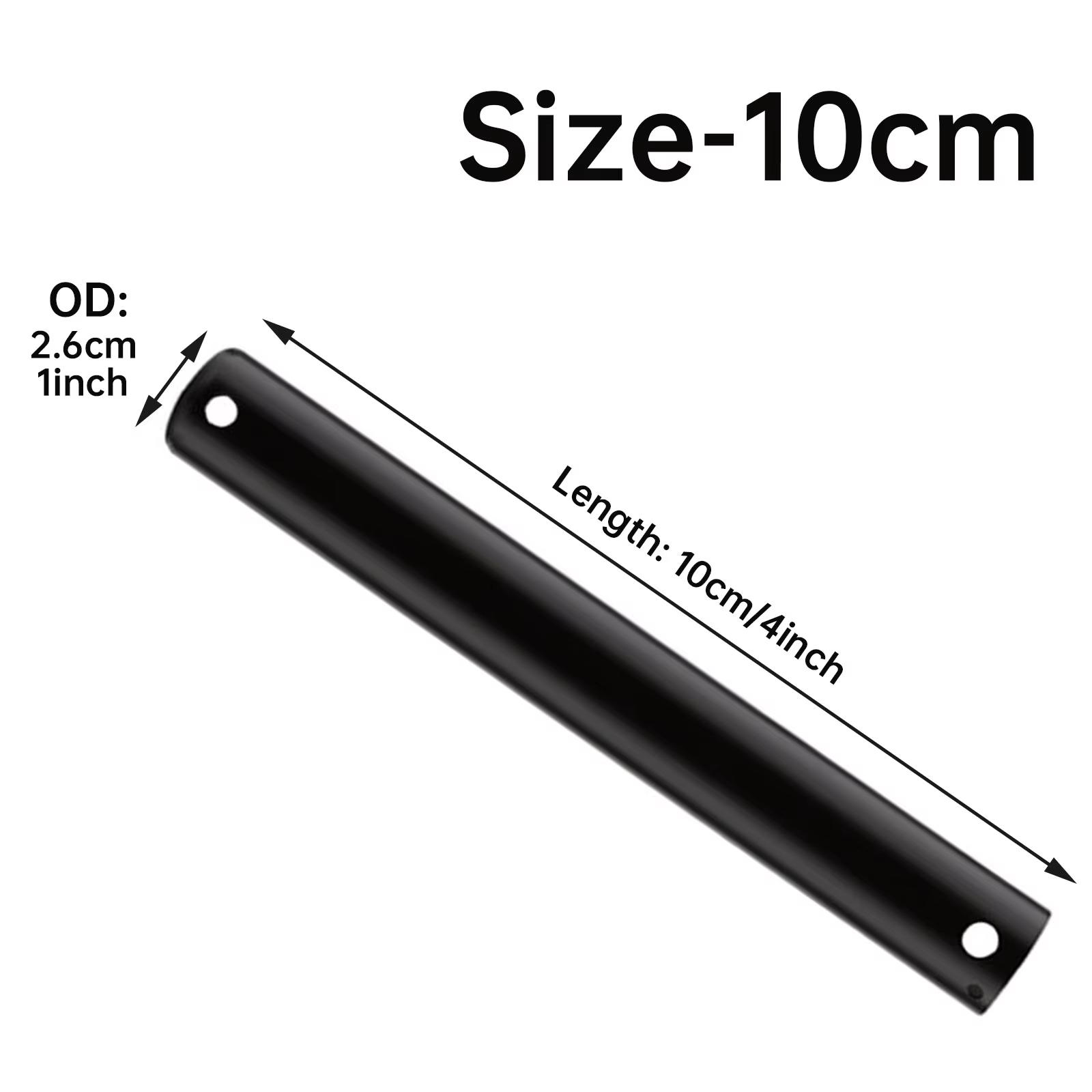 Tige de suspension pour ventilateur de plafond de 10 cm à 50 cm, diamètre 1 pouce, noir mat, tige d'
